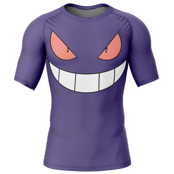 Kids Pokemon 'Gengar | Face' Short Sleeve Compression Rashguard