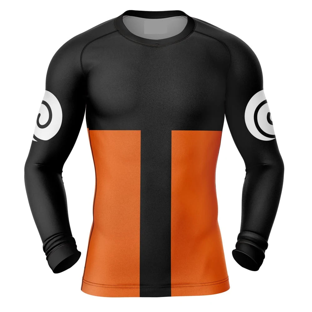 Kids Naruto 'Uzumaki' Long Sleeve Compression Rashguard