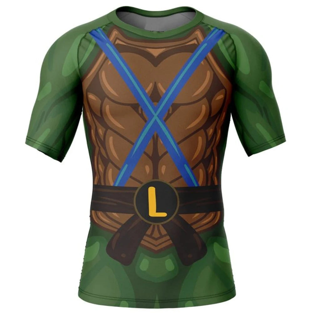 Kids Teenage Mutant Ninja Turtles 'Leo' Short Sleeve Compression Rashguard