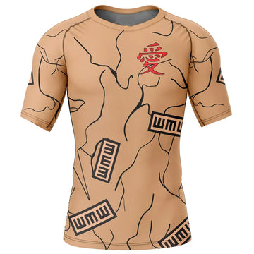BJJ Rash Guard Kids Naruto 'Gourd | Gaara' Short Sleeve Compression Rashguard