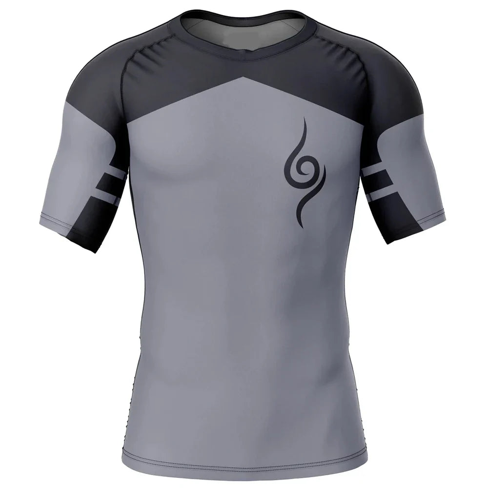 BJJ Rash Guard Kids Naruto 'Anbu' Short Sleeve Compression Rashguard