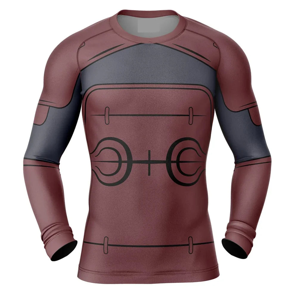 BJJ Rash Guard Kids Naruto 'Hashirama' Long Sleeve Compression Rashguard