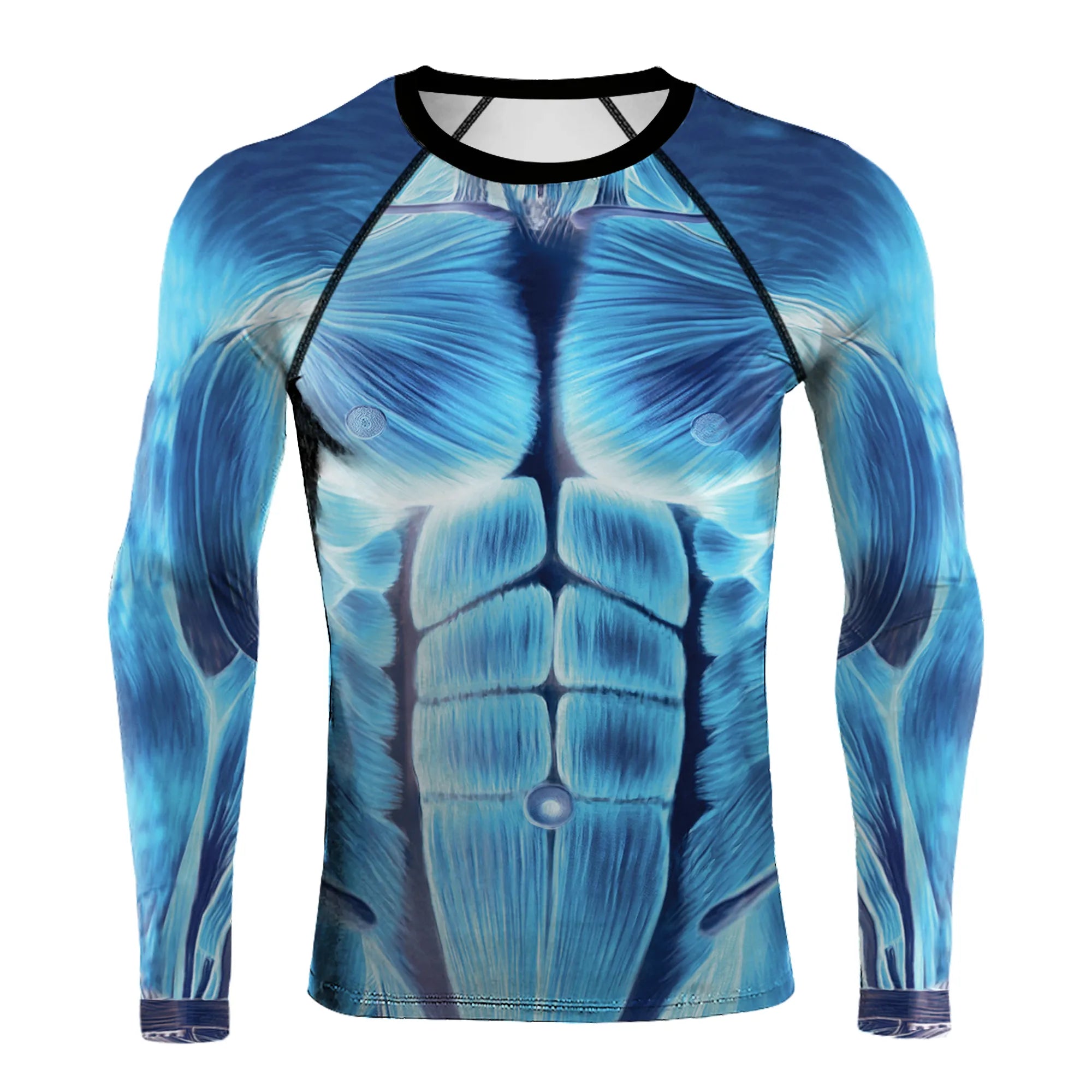 Compression Rash Guard Men Watchmen 'Doctor Manhattan' Elite Long Sleeve Compression Rashguard for ...
