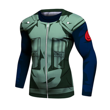 BJJ Rash Guard Naruto 'Kakashi' Elite Long Sleeve Compression Rash Guard