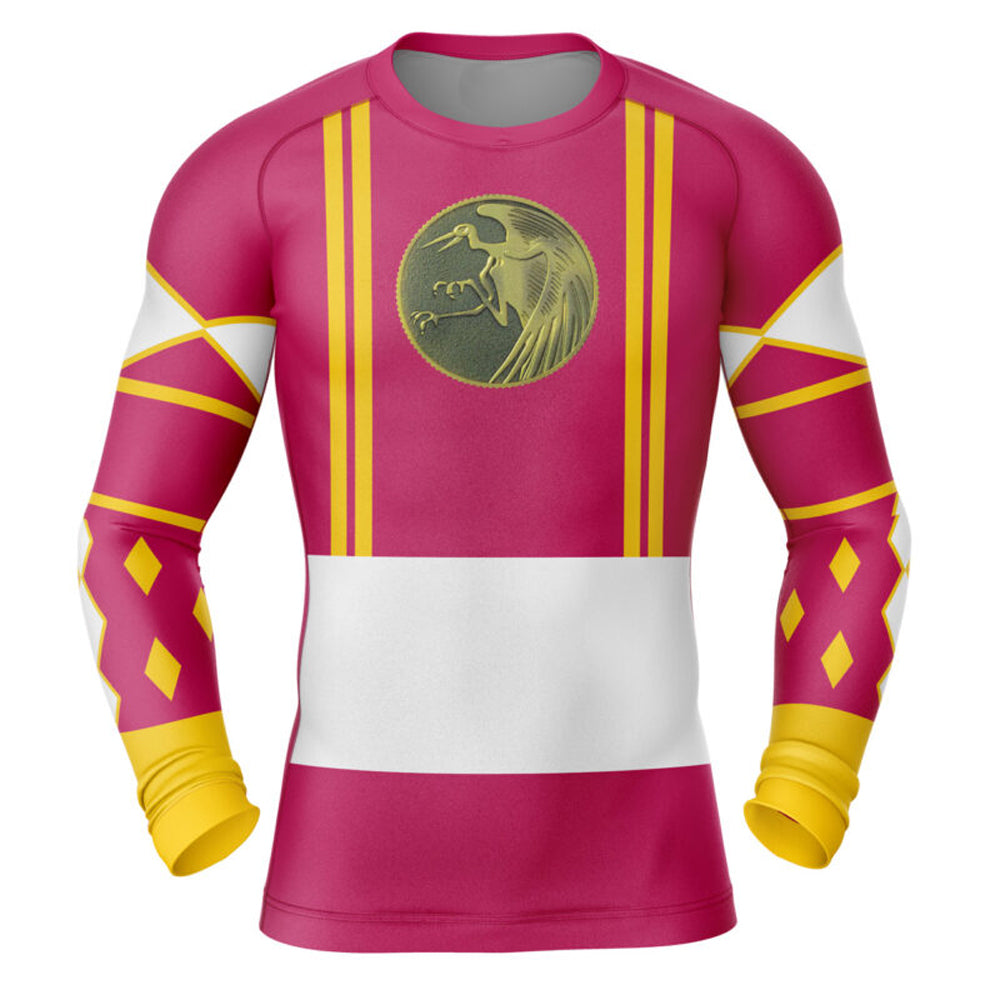Power Rangers 'Pink Ranger | Crane | Ninjetti' Long Sleeve Compression Rashguard