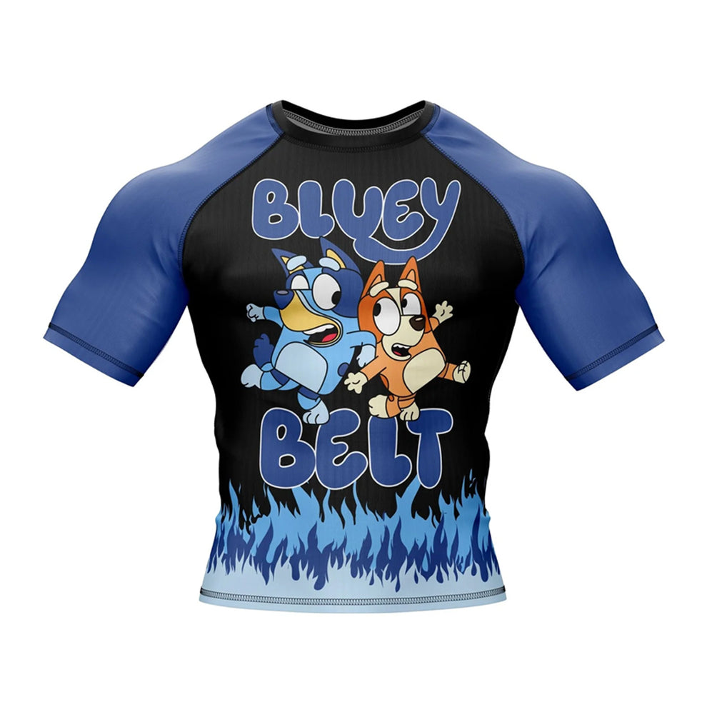 Bluey 'Bluey Belt' Short Sleeve Compression Rashguard Gear