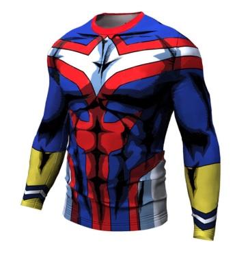 My Hero 'All Might' Long Sleeve Compression Rash Guard Gear