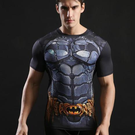 Batman 'Batman, Inc' Compression Short Sleeve Rash Guard Gear