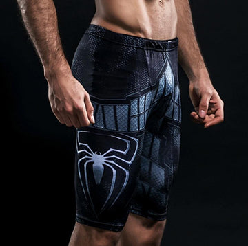 Spider Man Men's Compressive Grappling Spats Shorts