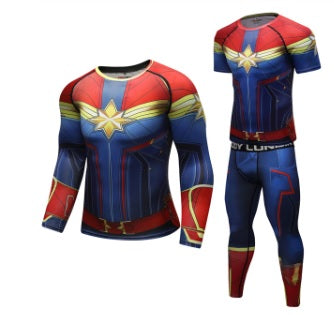 Men's Captain Marvel Carol Danvers Premium Compression Set