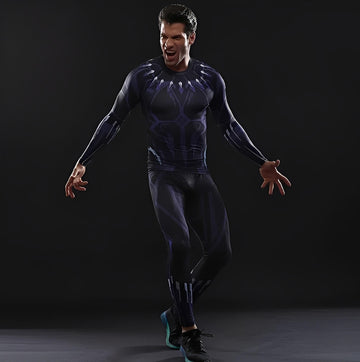 Black Panther 'Civil War' Compression Rashguard Set