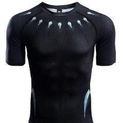 Black Panther 'Infinity War' Compression Short Sleeve Rashguard-RashGuardStore