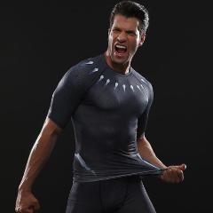 Black Panther 'Infinity War' Compression Short Sleeve Rashguard-RashGuardStore