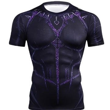 Black Panther 'King T'Challa' Compression Short Sleeve Rashguard