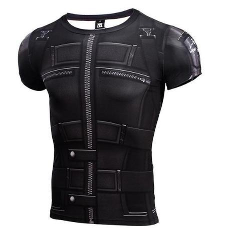 Black Widow Infinity War Women's Compression Short Sleeve Rashguard-RashGuardStore