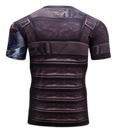 Buck "Winter Soldier" Wakanda Compression Short Sleeve Rashguard-RashGuardStore