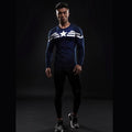 Captain America Bootcamp Long Sleeve Compression Rash Guard-RashGuardStore
