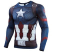 Captain America Steve Rogers 'End Game' Premium Long Sleeve Compression Rash Guard-RashGuardStore