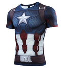 Captain America Steve Rogers 'End Game' Premium Short Sleeve Compression Rash Guard-RashGuardStore