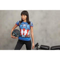 Captain America Women's Short Sleeve Compression Rashguard-RashGuardStore