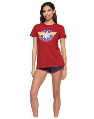 Carol Danvers Captain Marvel 'Higher Further Faster' T Shirt-RashGuardStore