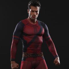 Deadpool Long Sleeve Compression Rashguard-RashGuardStore