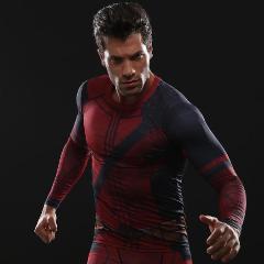Deadpool Long Sleeve Compression Rashguard-RashGuardStore