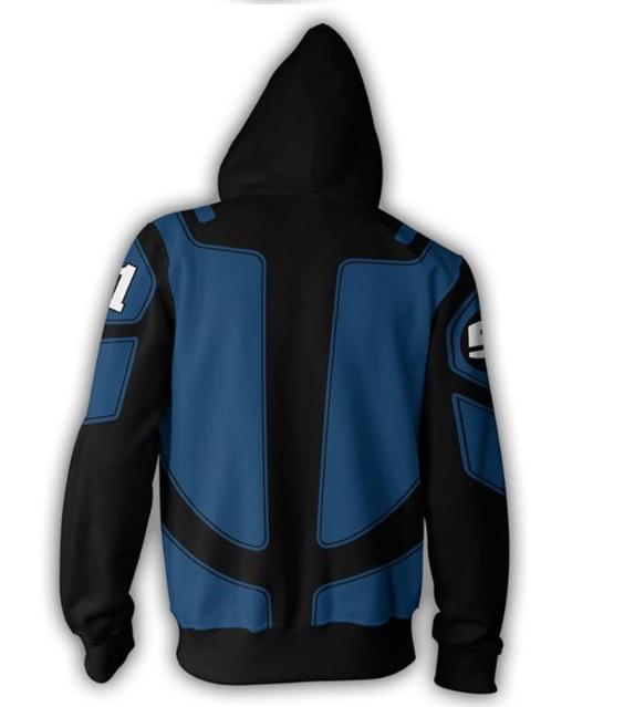 Iron Man 2 'Stark Racing' Zip Up Hoodie-RashGuardStore