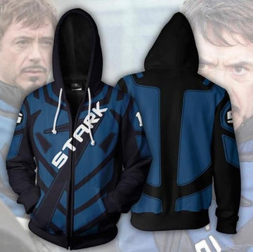Iron Man 2 'Stark Racing' Zip Up Hoodie-RashGuardStore