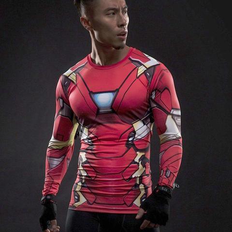 Iron Man 3 "Mark Xxxiii" Long Sleeve Compression Rash Guard-RashGuardStore