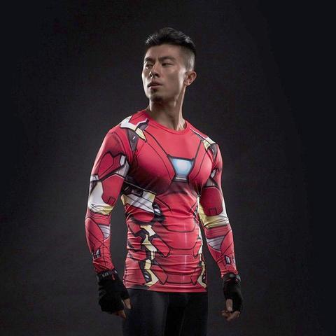 Iron Man 3 "Mark Xxxiii" Long Sleeve Compression Rash Guard-RashGuardStore