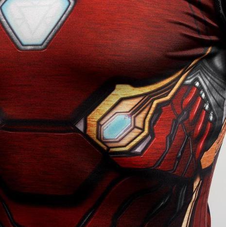 Iron Man "Nano Tech" Infinity War Compression Long Sleeve Rash Guard-RashGuardStore