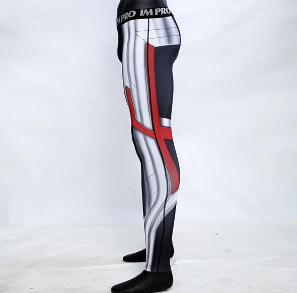 Men's Avengers End Game 'Quantum Realm Suit' Premium Compression Leggings-RashGuardStore