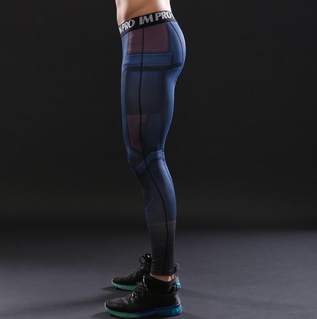 Men's Captain America Compression Leggings Spats-RashGuardStore