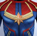 Men's Captain Marvel Carol Danvers Compression Short Sleeve Rashguard-RashGuardStore
