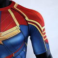 Men's Captain Marvel Carol Danvers Compression Short Sleeve Rashguard-RashGuardStore