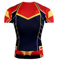 Men's Captain Marvel 'Mar-Vell' Compression Short Sleeve Rashguard-RashGuardStore