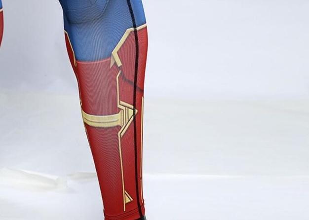 Men's Men's Captain Marvel Carol Danvers Compression Leggings Spats-RashGuardStore