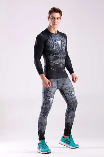 Men's Spider Man '3.0' Elite Compression Long Sleeve Rashguard Set