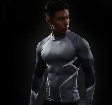 Silver Compression Long Sleeve Rashguard