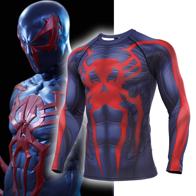 Spider Rash Guard Spider Man Compression '2099' Long Sleeve Rashguard