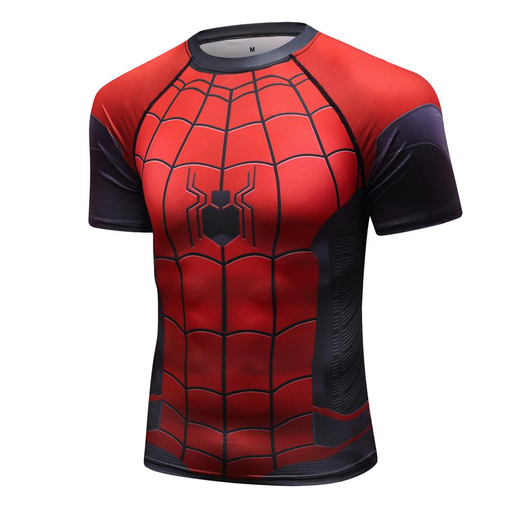 Spider Man Compression 'Far From Home' Elite Short Sleeve Rashguard