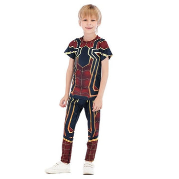 Kids Spiderman Compression 'Iron Spider' Rashguard Set