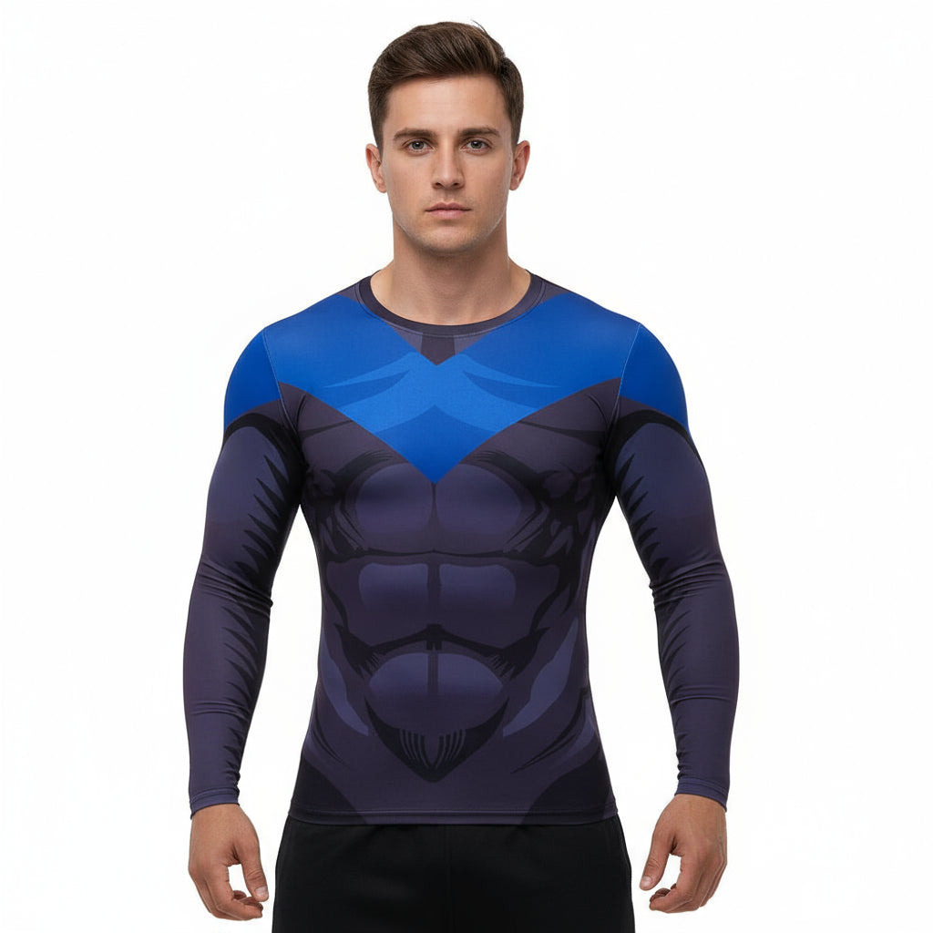 Nightwing Compression 'Serious' Long Sleeve Rashguard