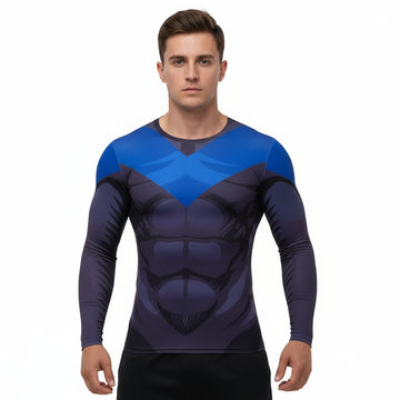 Nightwing Compression 'Serious' Long Sleeve Rashguard