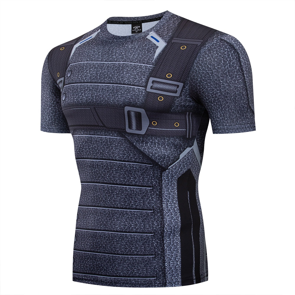 Soldier Compression 'Winter Soldiery Barnes' Short Sleeve Rashguard