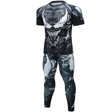 Venum Compression 'Sheer Carnage' Elite Short Sleeve Rashguard Set