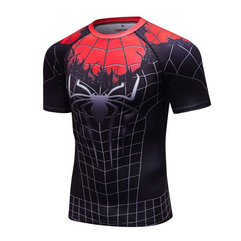 Spider Man Compression 'Venom Symbiote' Elite Short Sleeve Compression Rashguard