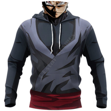 Dragon Ball Z 'Black' Pullover Hoodie with Pull-Up Neck