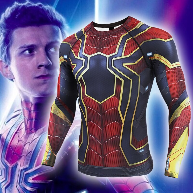 Spider Man Compression 'Far From Home | Iron Spider Man' Long Sleeve Rashguard